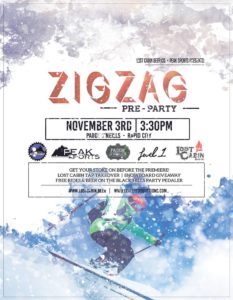 Level 1 Zigzag ski movie in at the Elks Theatre in Rapid City, South Dakota