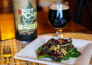 Baby Kale and Toasted Walnut Salad paired with Buzzard's Roost from Lost Cabin in Rapid City, South Dakota